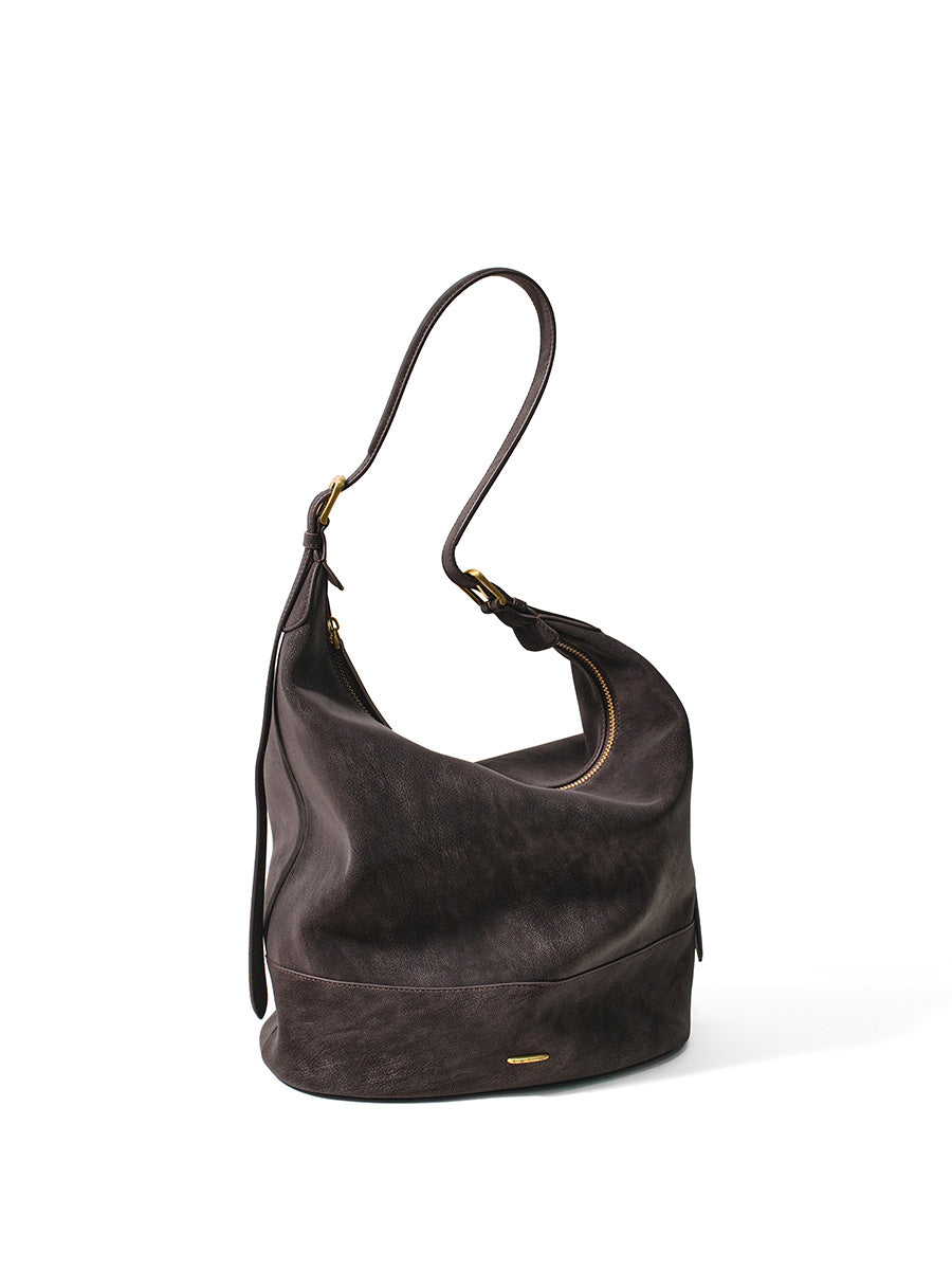 Textured casual water bucket bag