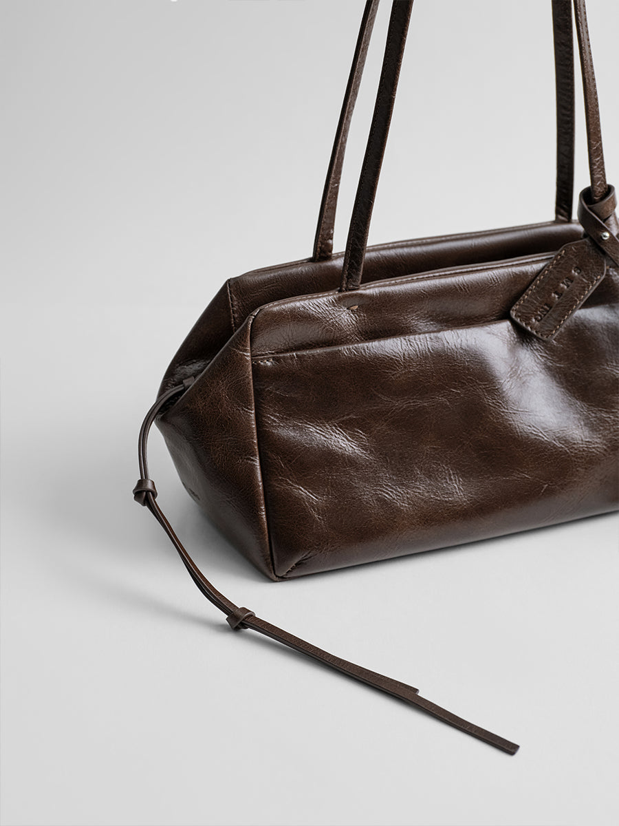First-layer cowhide Boston bag