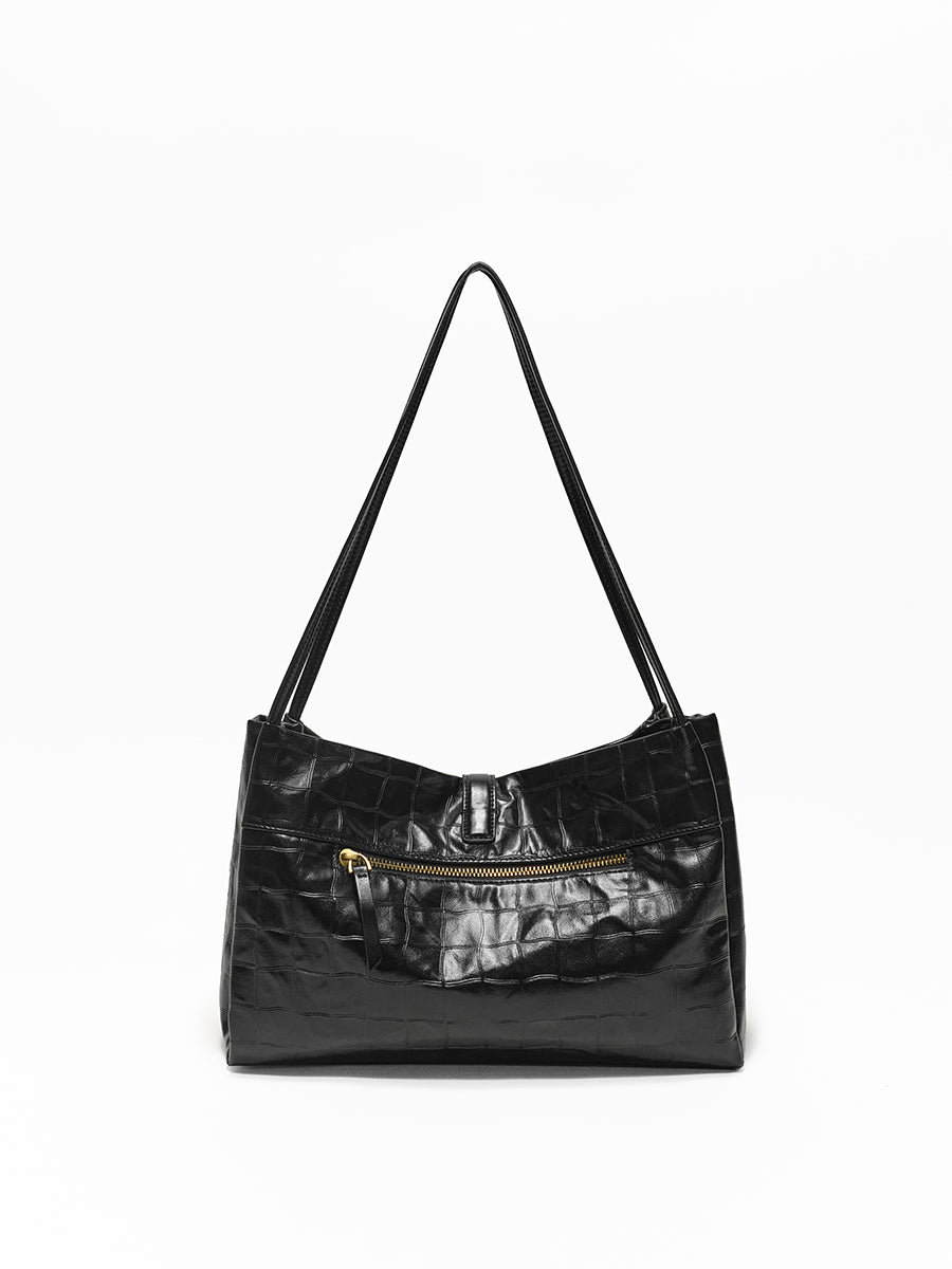 Plaid large capacity shoulder bag tote bag