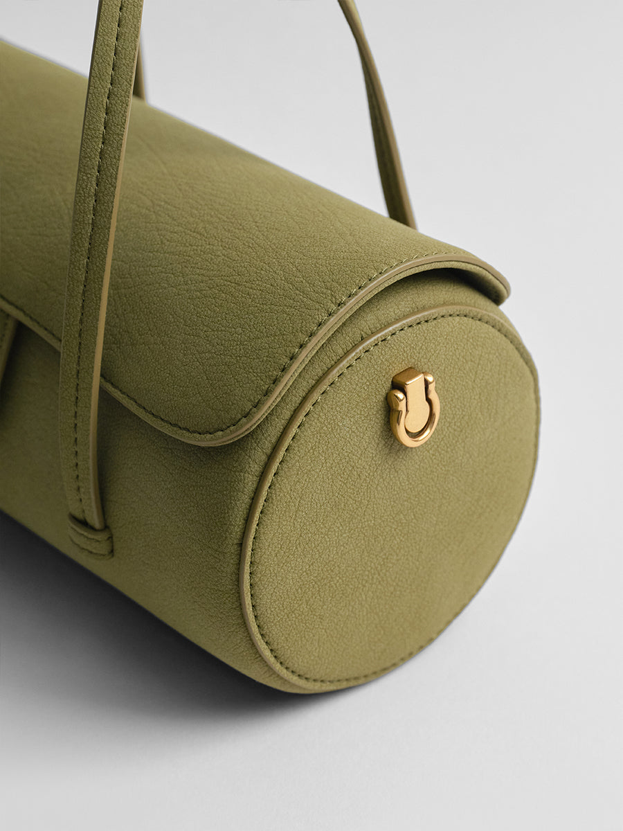 Light luxury cylindrical bag under the arm