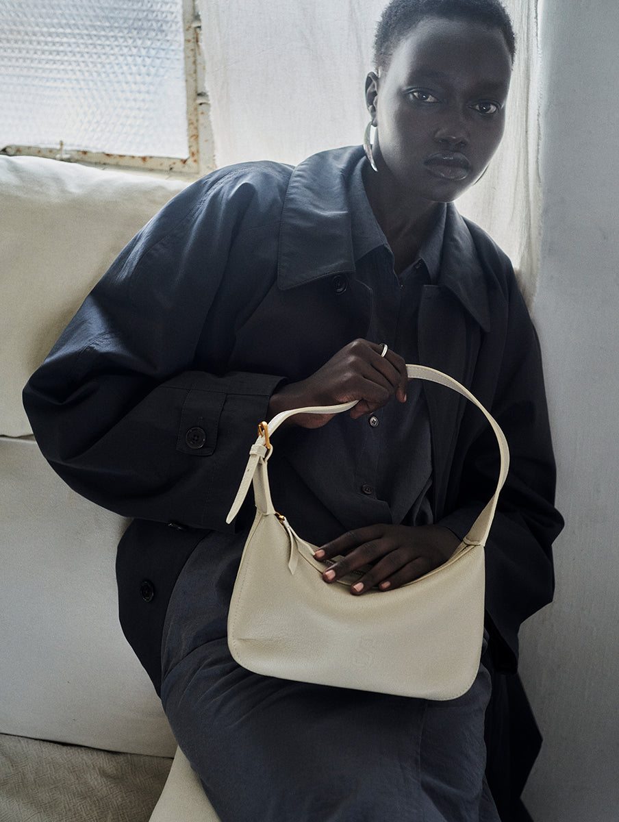 Top-grain Leather Box Bag