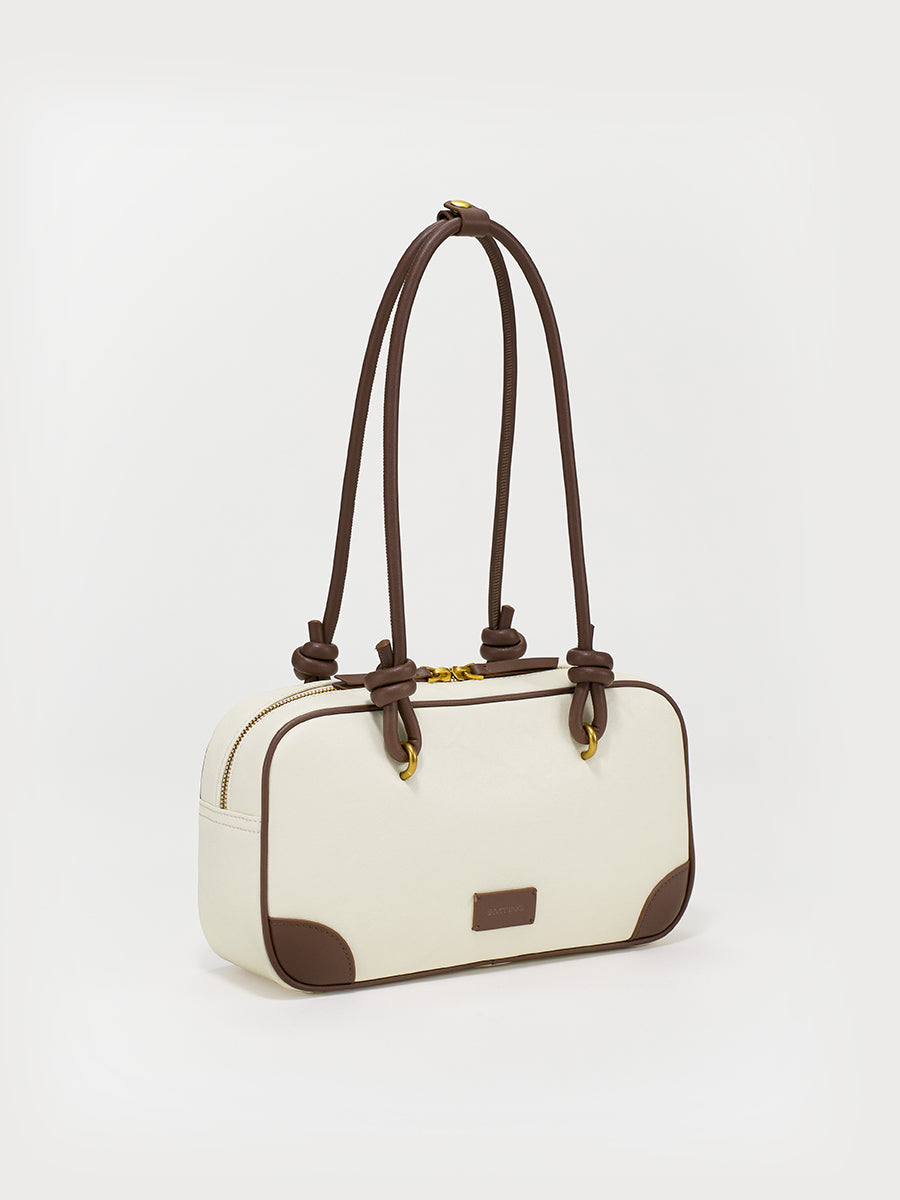 Color-blocking design boston bag