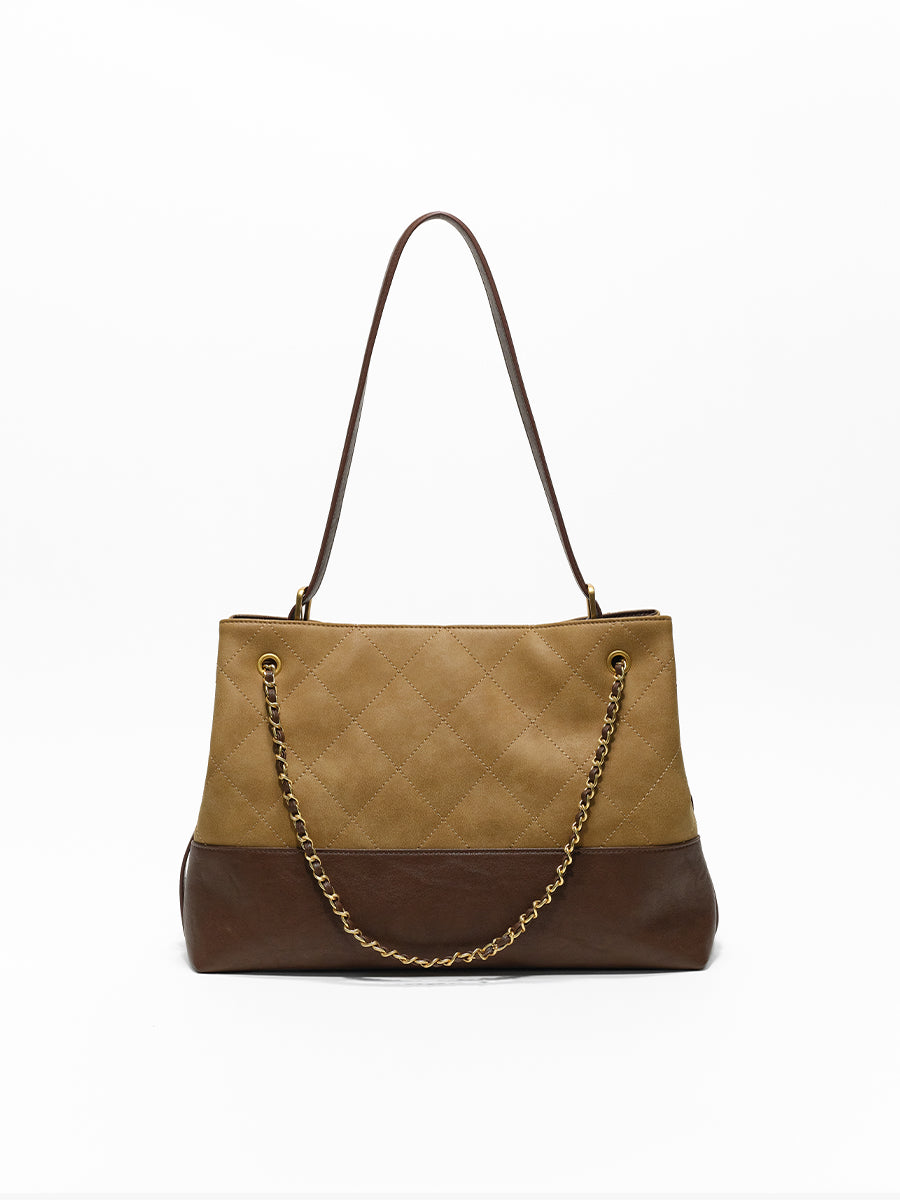 Left Bank Time-Rhombus Chain Bag Tote Bag