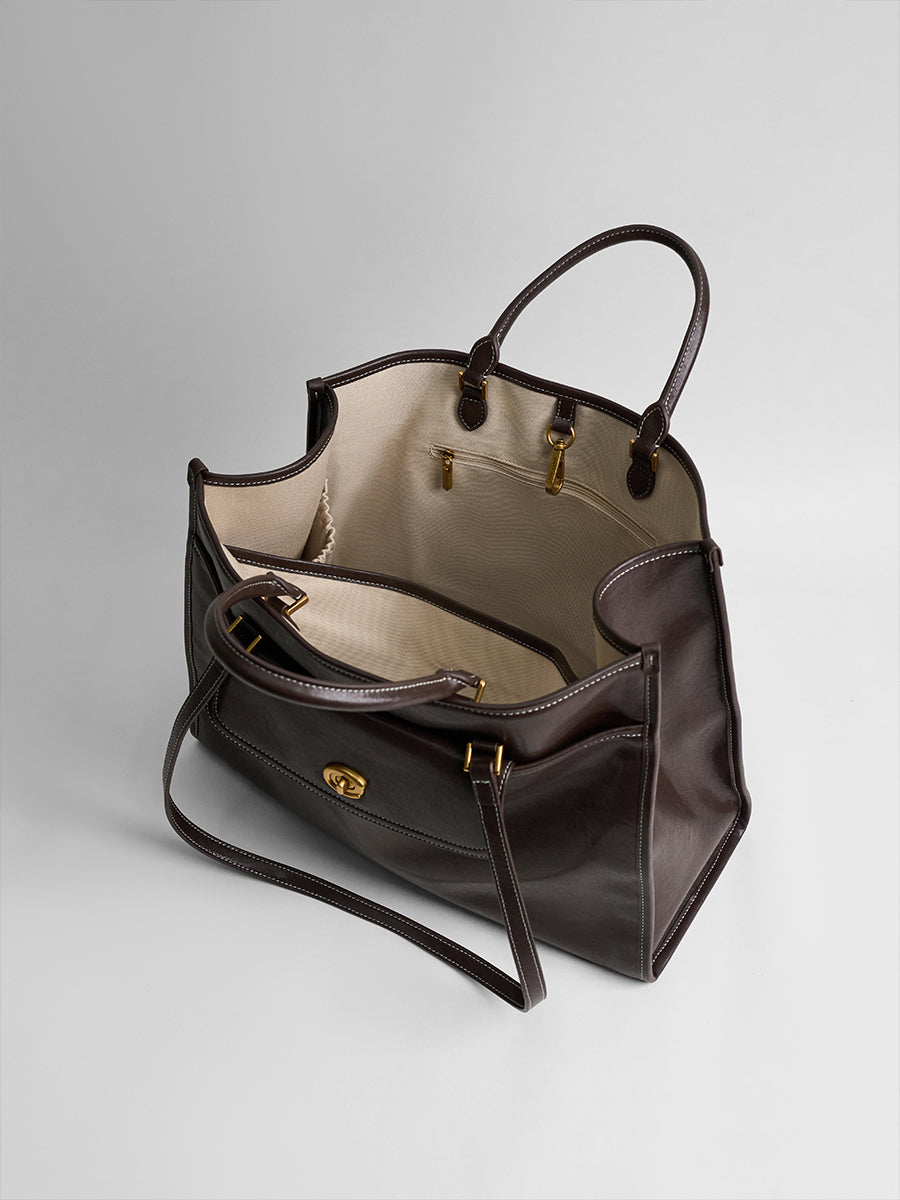 Large-capacity commuting handbag