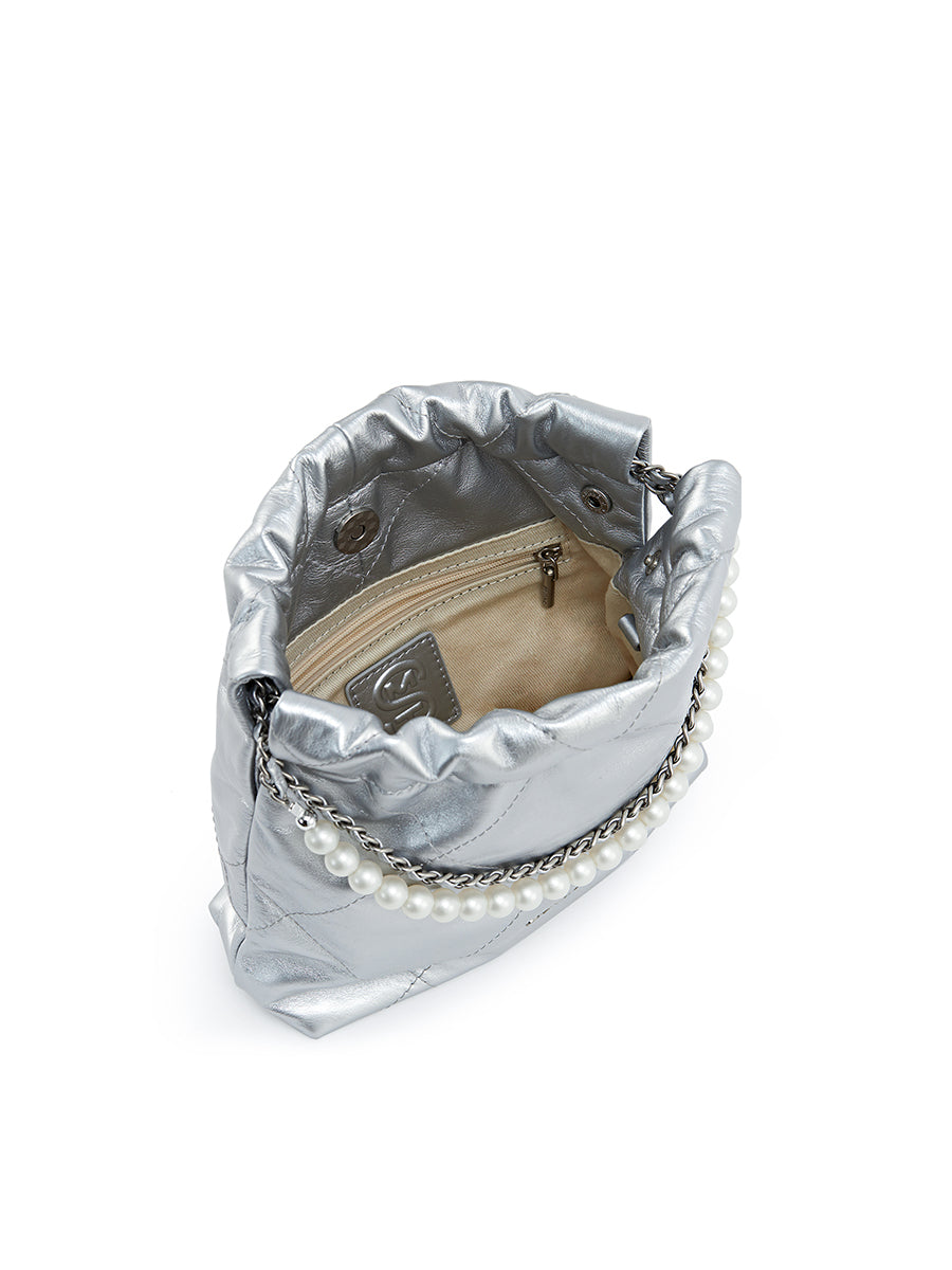 Fashionable versatile pearl chain handbag