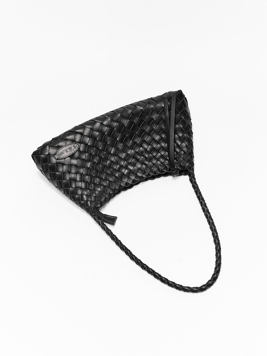 Top-grain Leather Bag Woven Bag