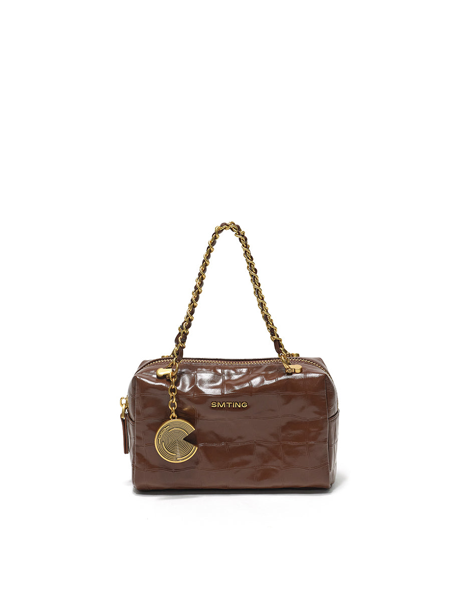 Crocodile pattern handbag chain bag