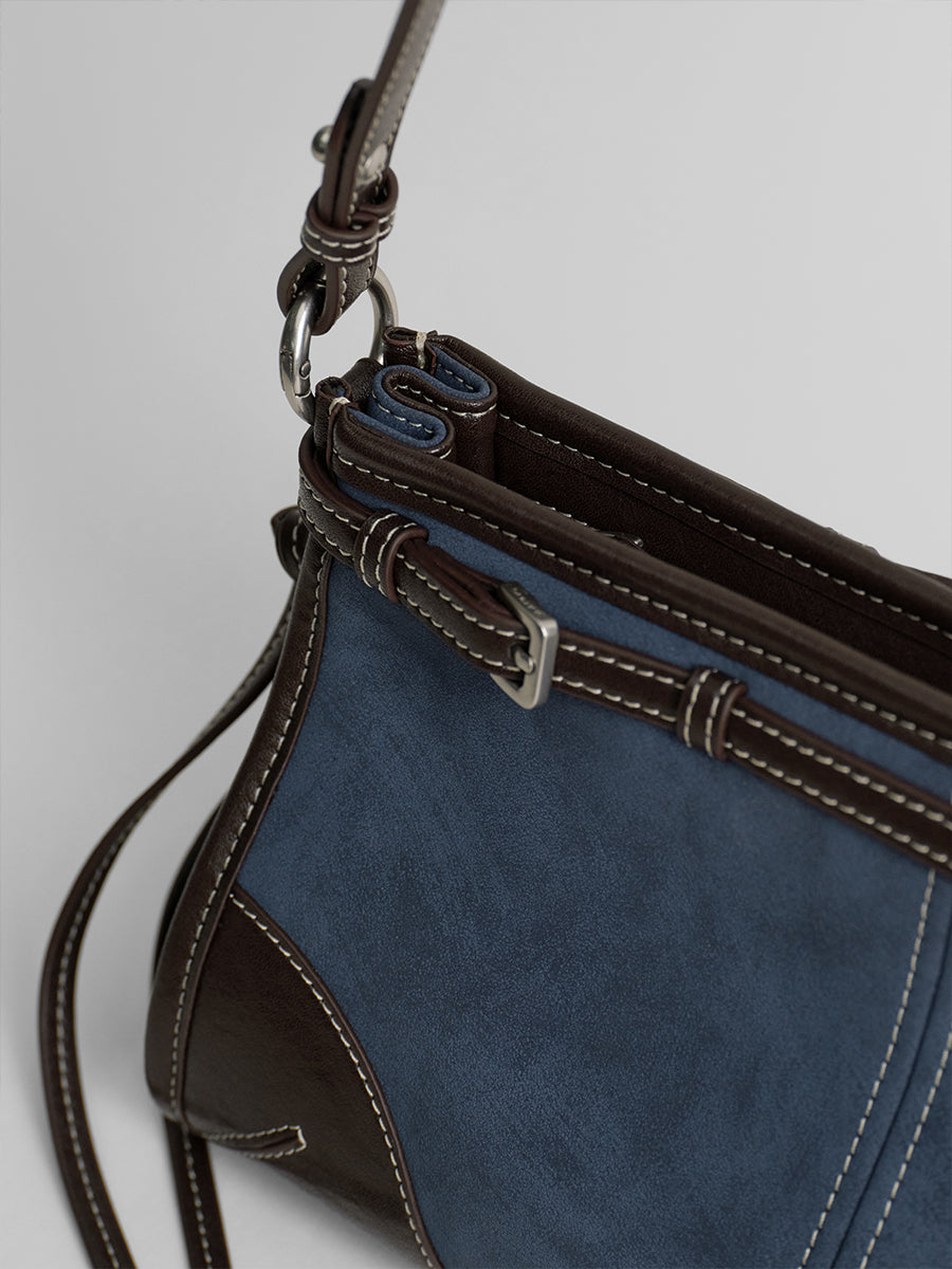 Leather Baguette Single-Shoulder Bag