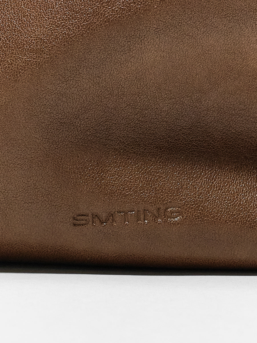 Minimalist solid color retro backpack