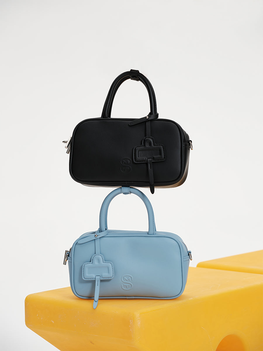 Cowhide laser handbag small square bag