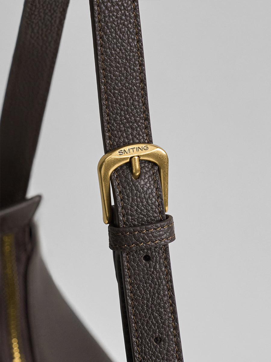 First-layer cowhide minimalist hobo bag