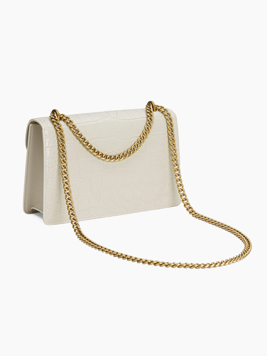 Minimalist textured chain bag