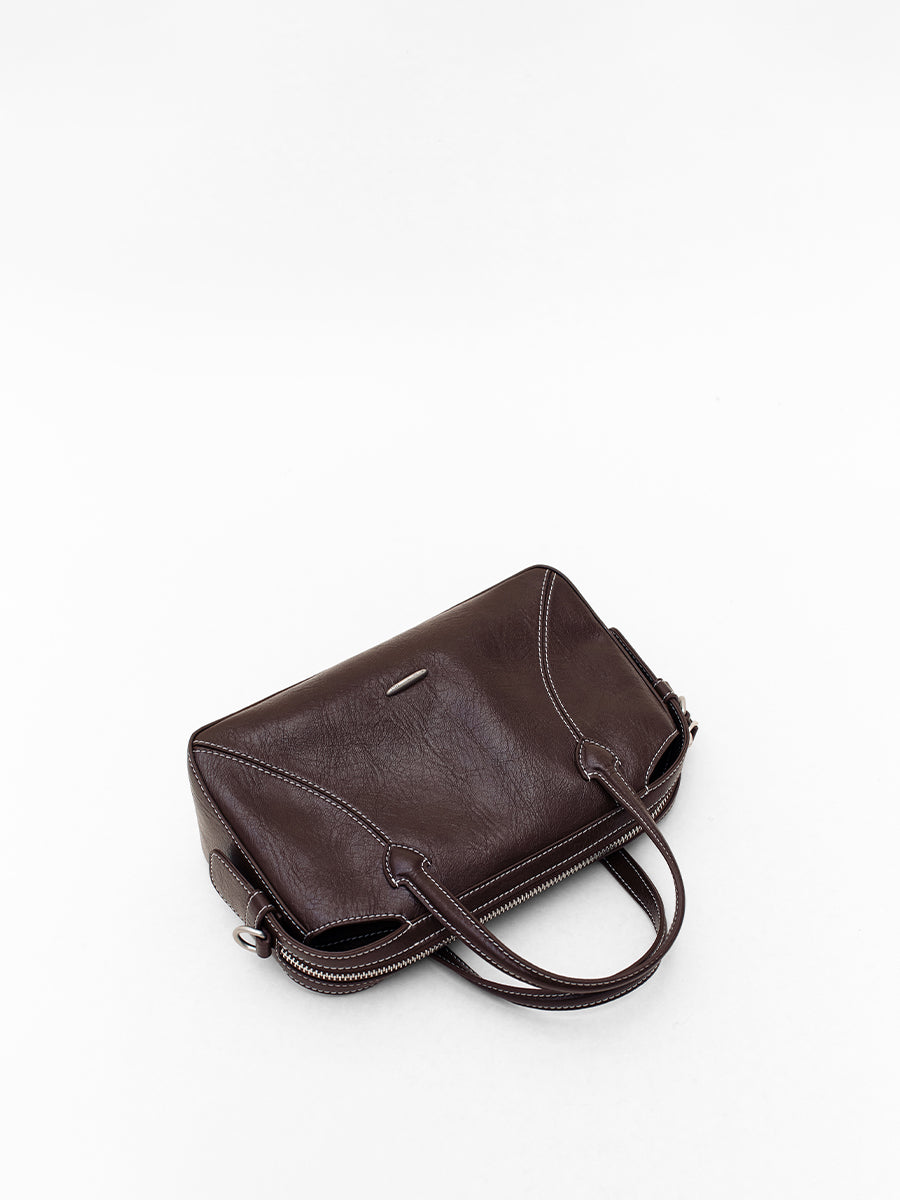 New Leather Boston Bag
