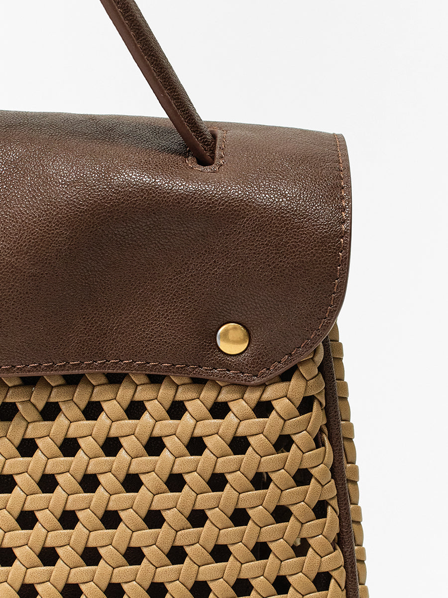 Openwork Woven Kelly Bag