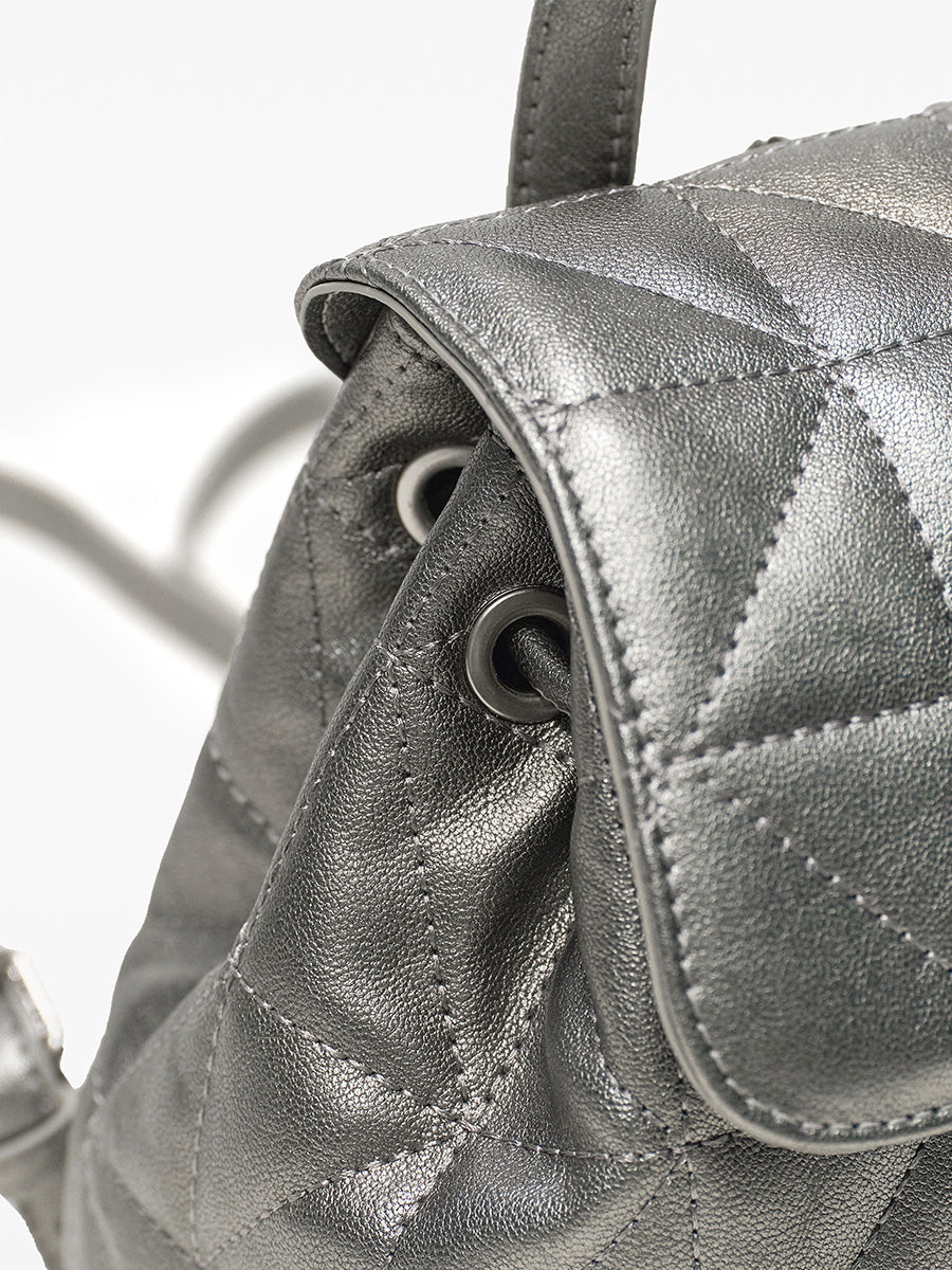 Diamond pattern minimalist fashion backpack