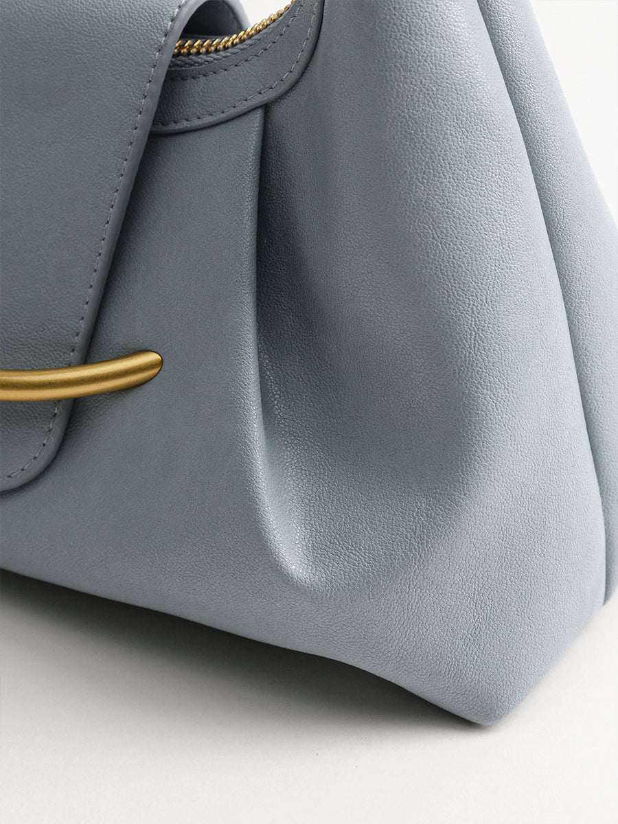 Crescent-shaped delicate hobo bag