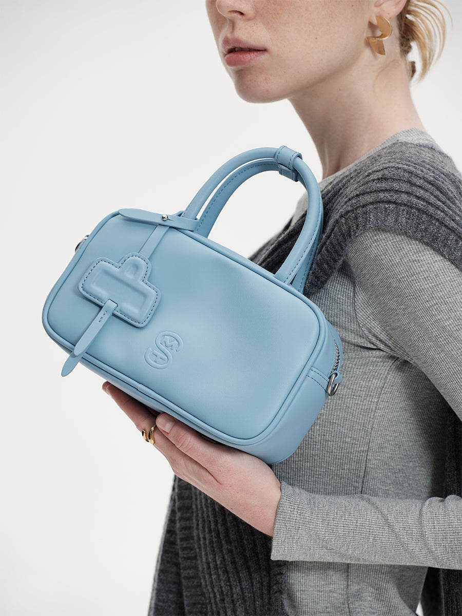 Cowhide laser handbag small square bag