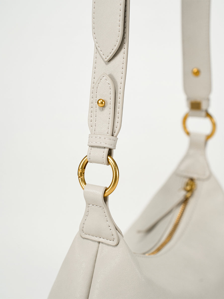 Modern neutral style minimalist hobo bag