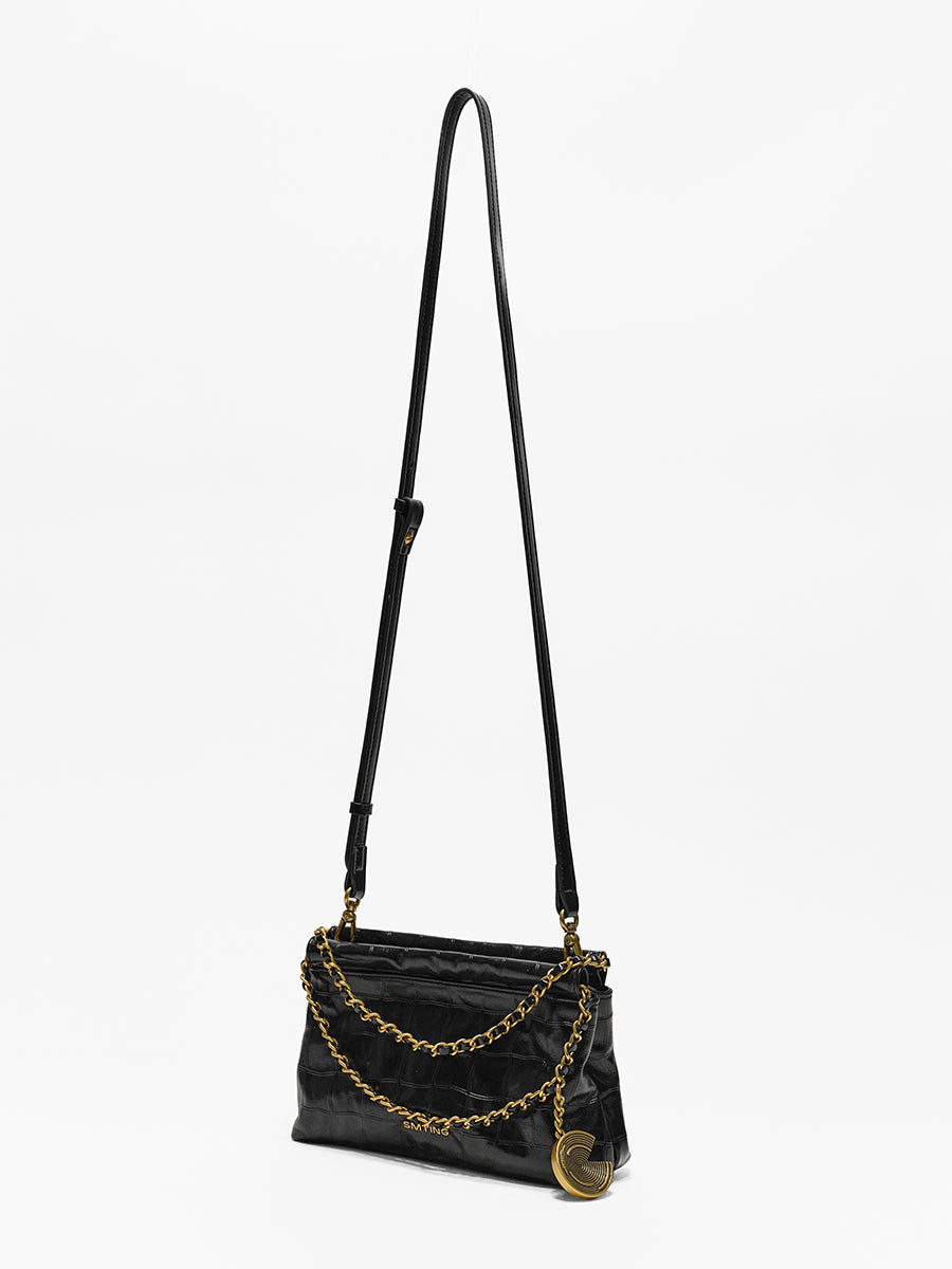 Coco Moonlight-Top Grain Leather Cowhide Chain Bag