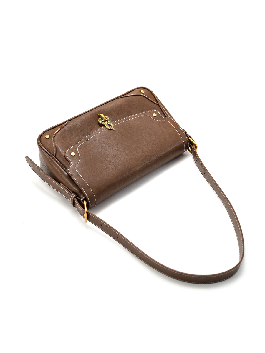 Semi-cooked Cheese-Crossbody Baguette Bag