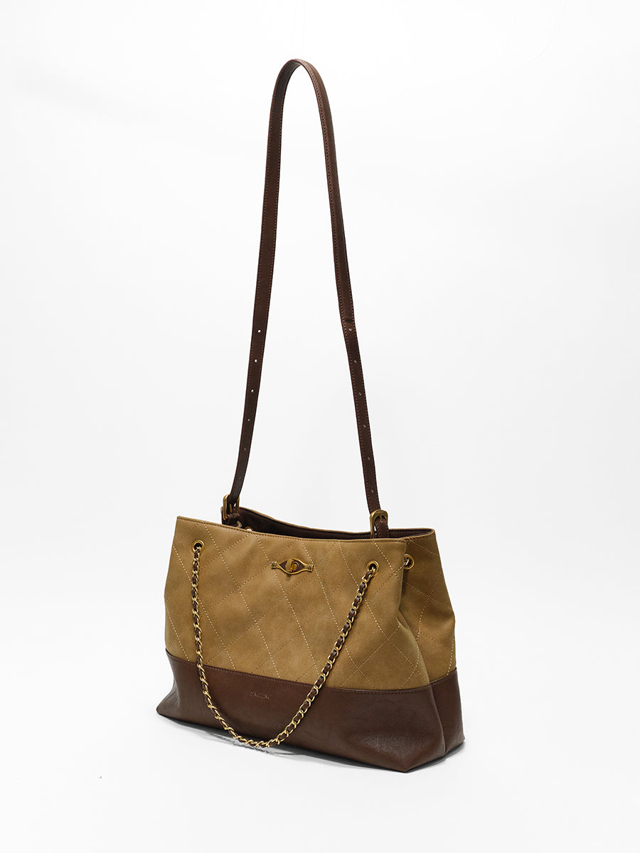 Left Bank Time-Rhombus Chain Bag Tote Bag