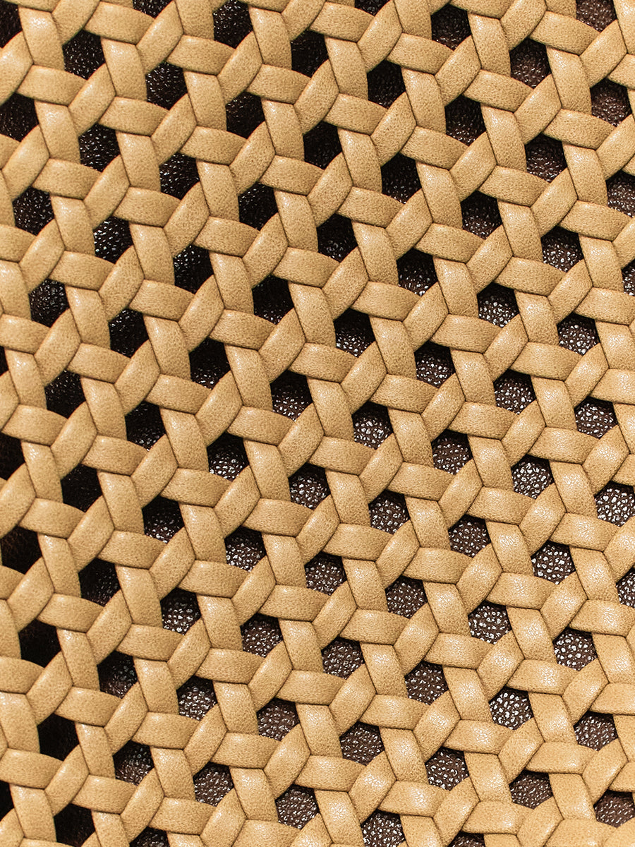 Openwork Woven Kelly Bag