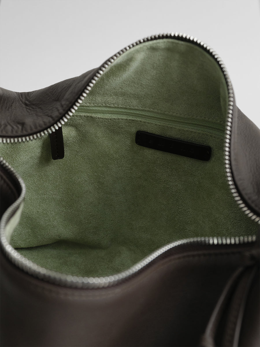 First-layer cowhide hobo bag