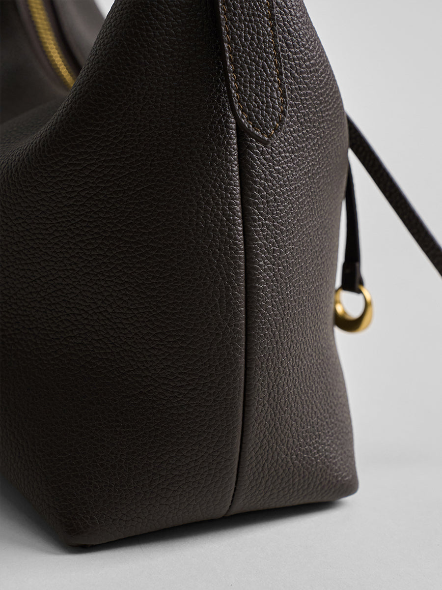 First-layer cowhide minimalist hobo bag
