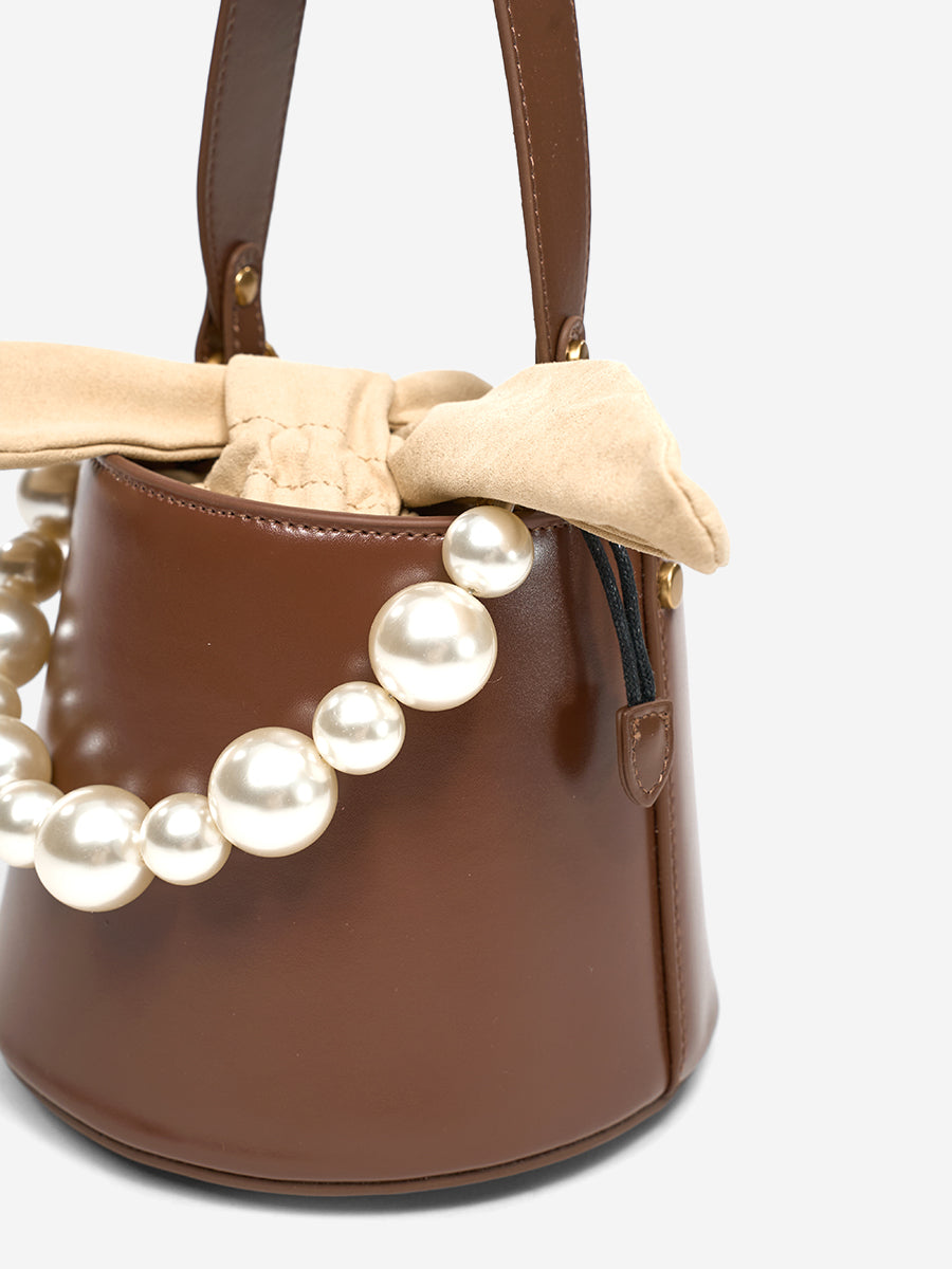 Pearl Chain Bucket Bag