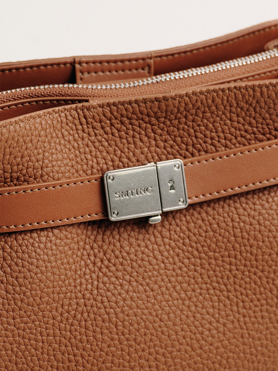 FIRST-LAYER COWHIDE BUCKET BAG