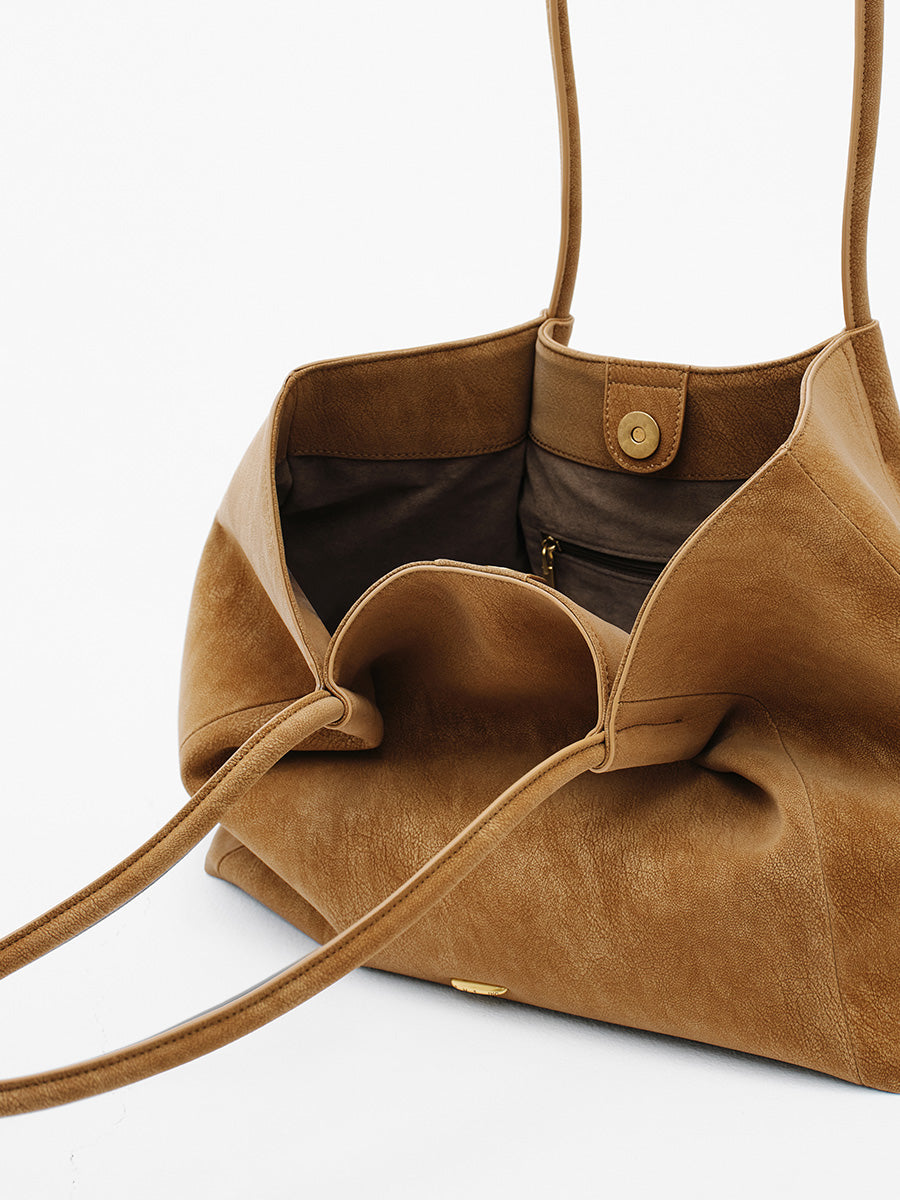 Classic minimalist large capacity tote bag