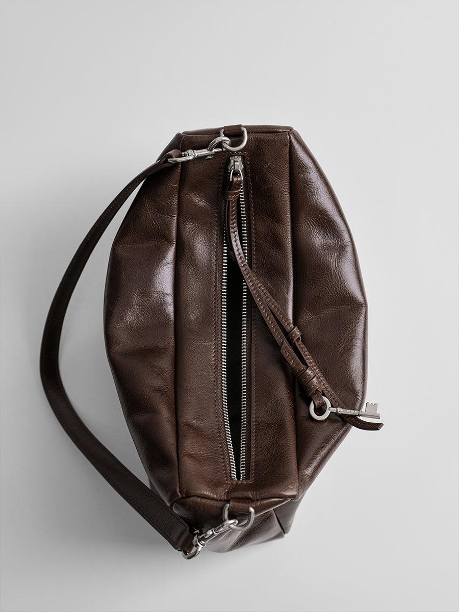 First-layer cowhide hobo bag