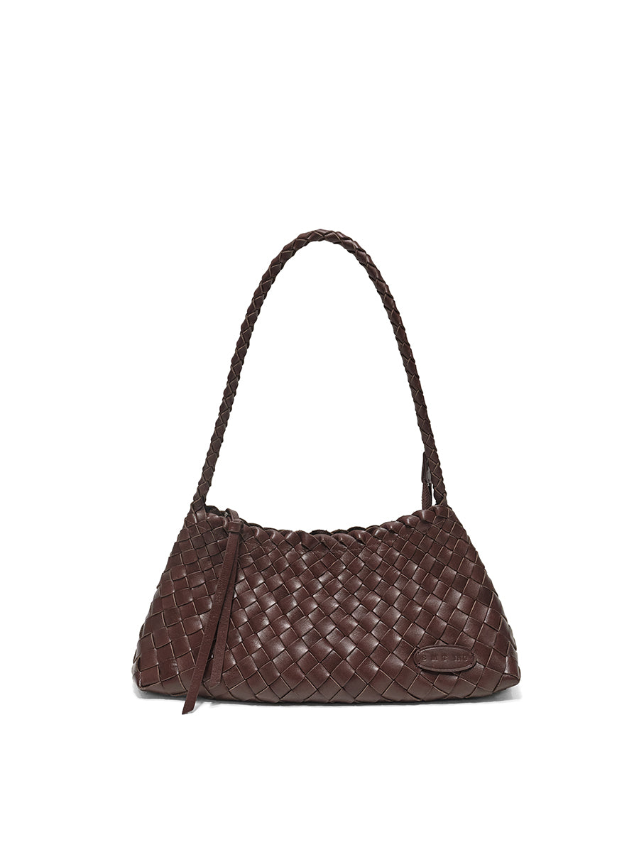 Top-grain Leather Bag Woven Bag
