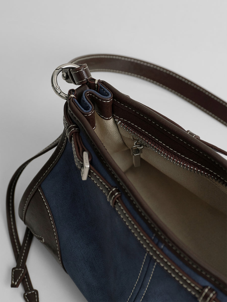 Leather Baguette Single-Shoulder Bag