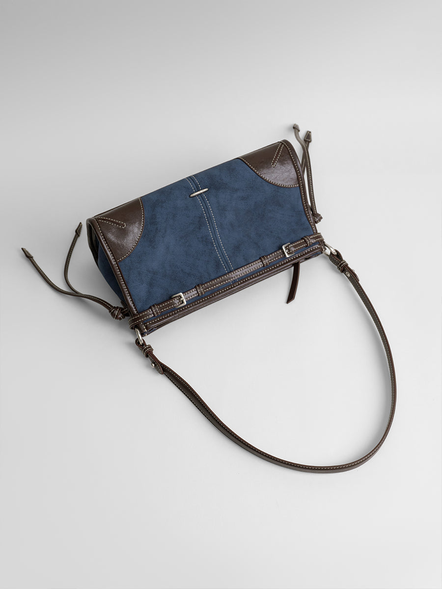 Leather Baguette Single-Shoulder Bag