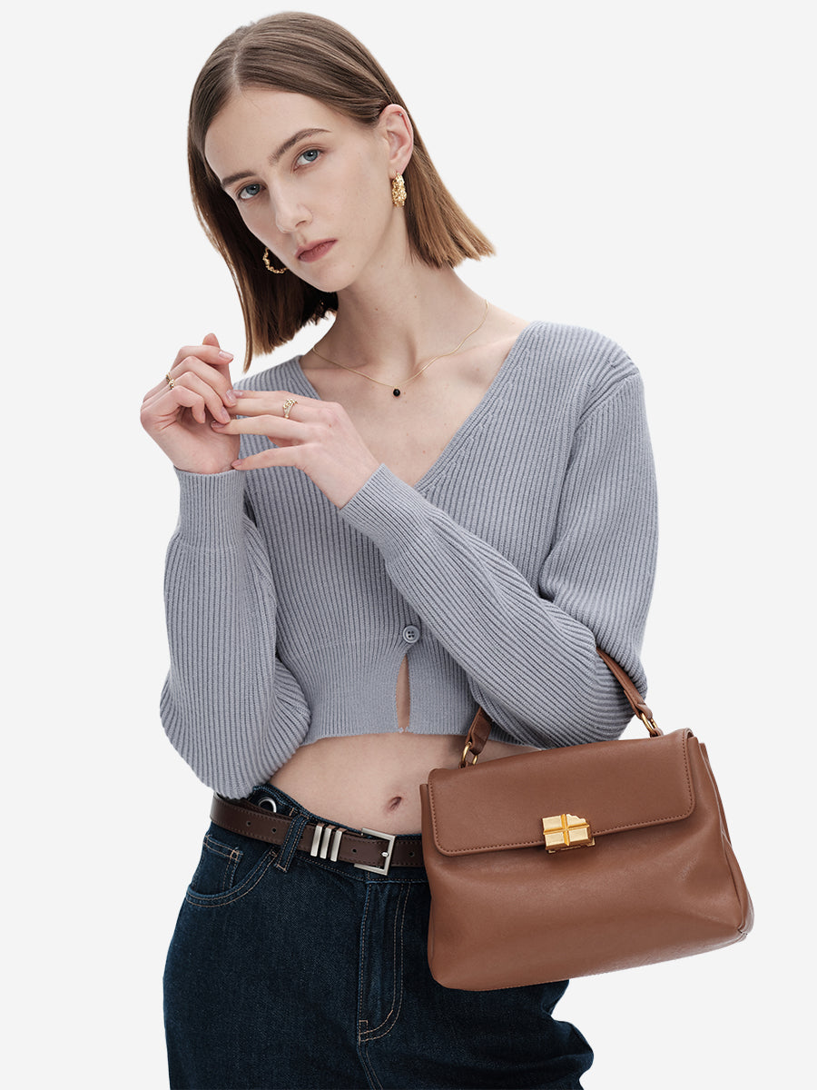 Shallow Time-Square Handbag Crossbody Bag