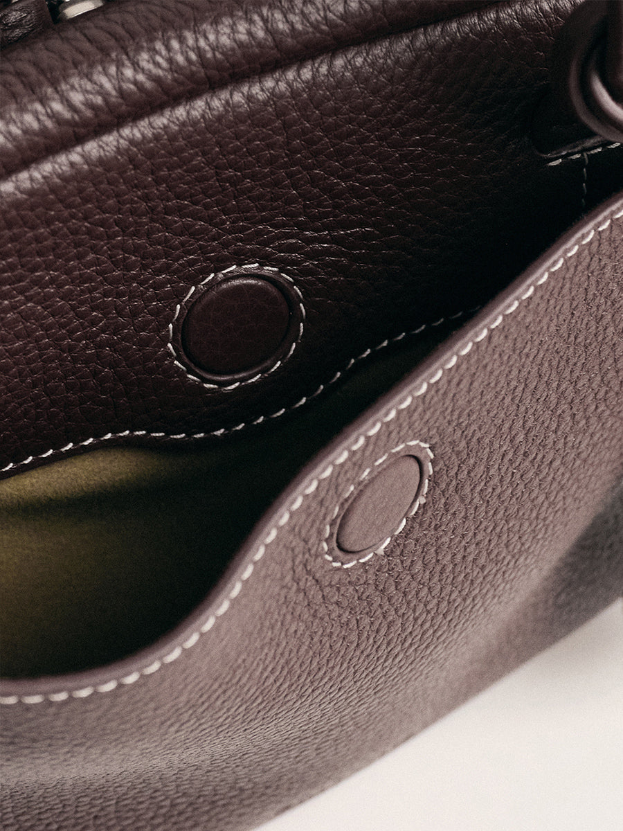 FIRST-LAYER COWHIDE BOSTON BAG