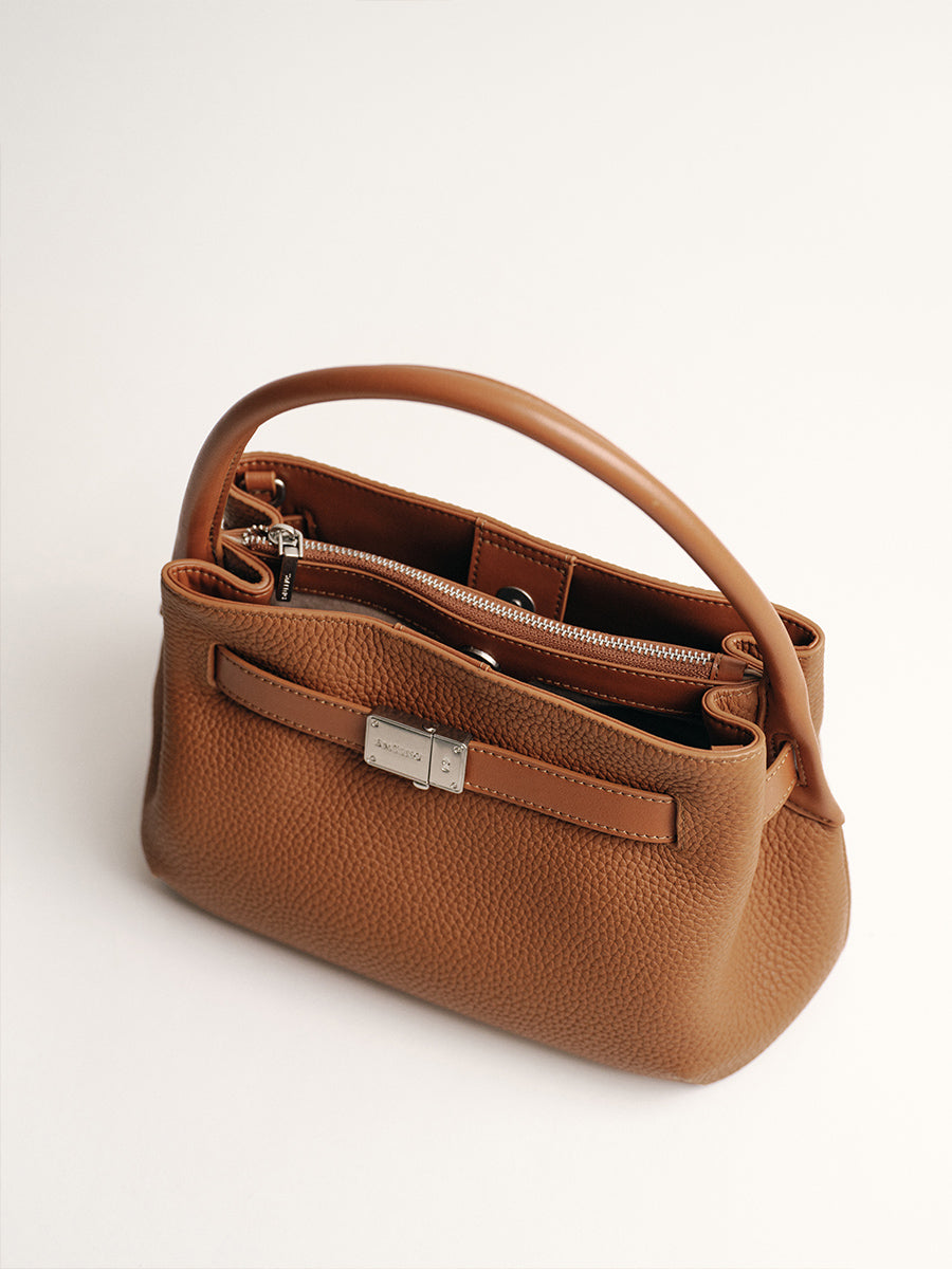 FIRST-LAYER COWHIDE BUCKET BAG