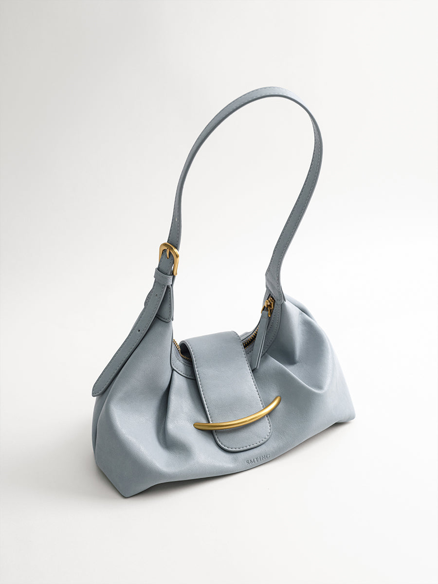 Crescent-shaped delicate hobo bag