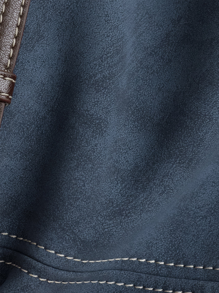 Leather Baguette Single-Shoulder Bag