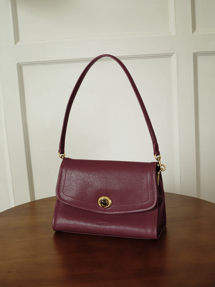 Retro lock shoulder small square bag