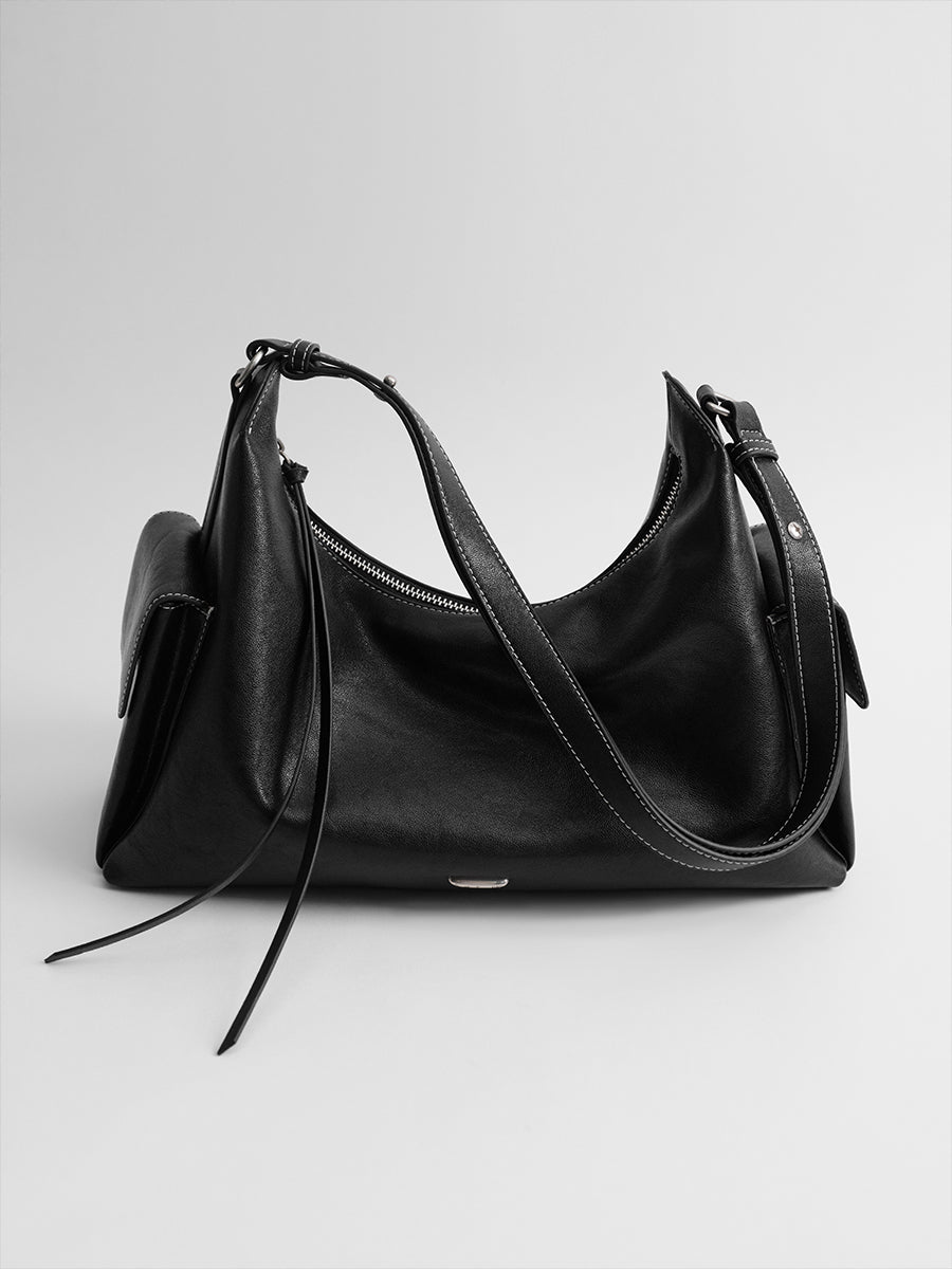 Relaxed single-shoulder hobo bag