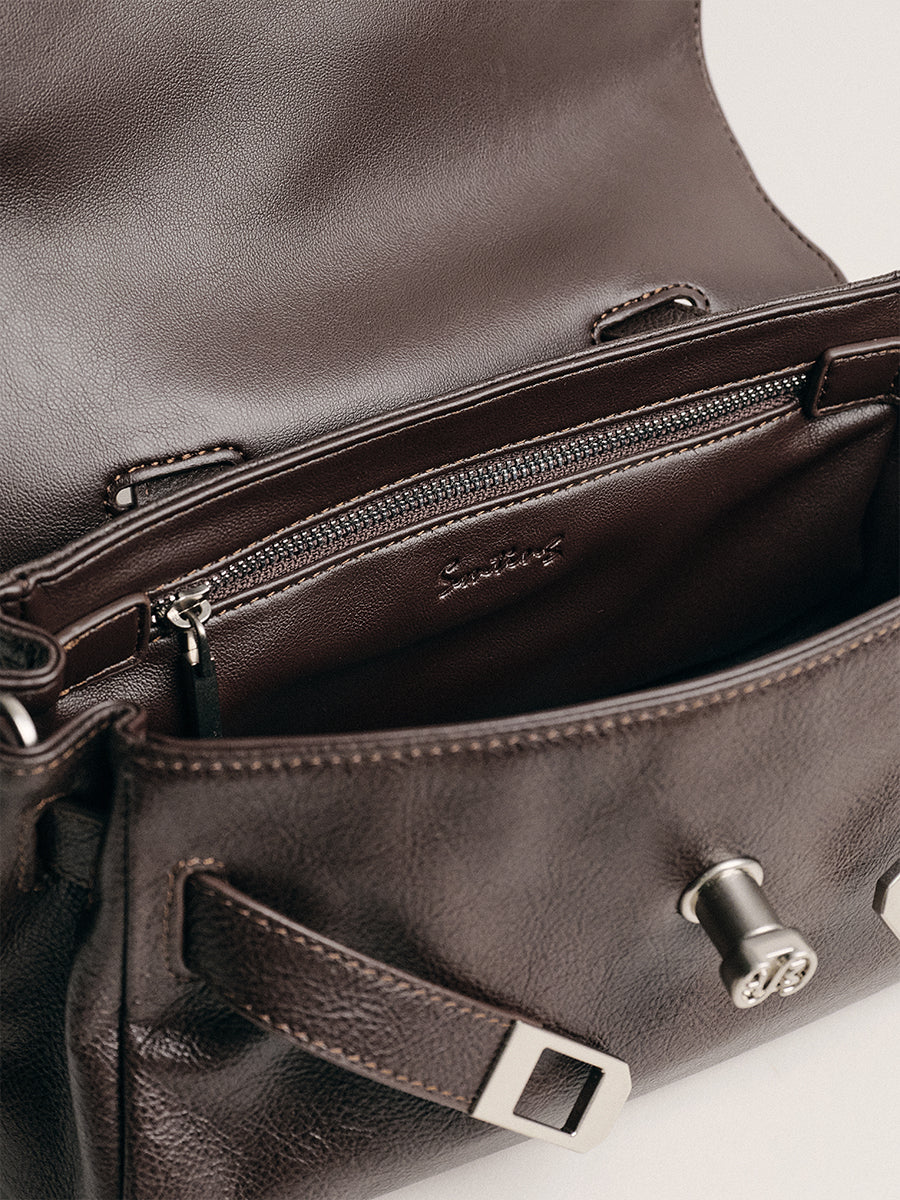 FIRST-LAYER COWHIDE HANDBAG