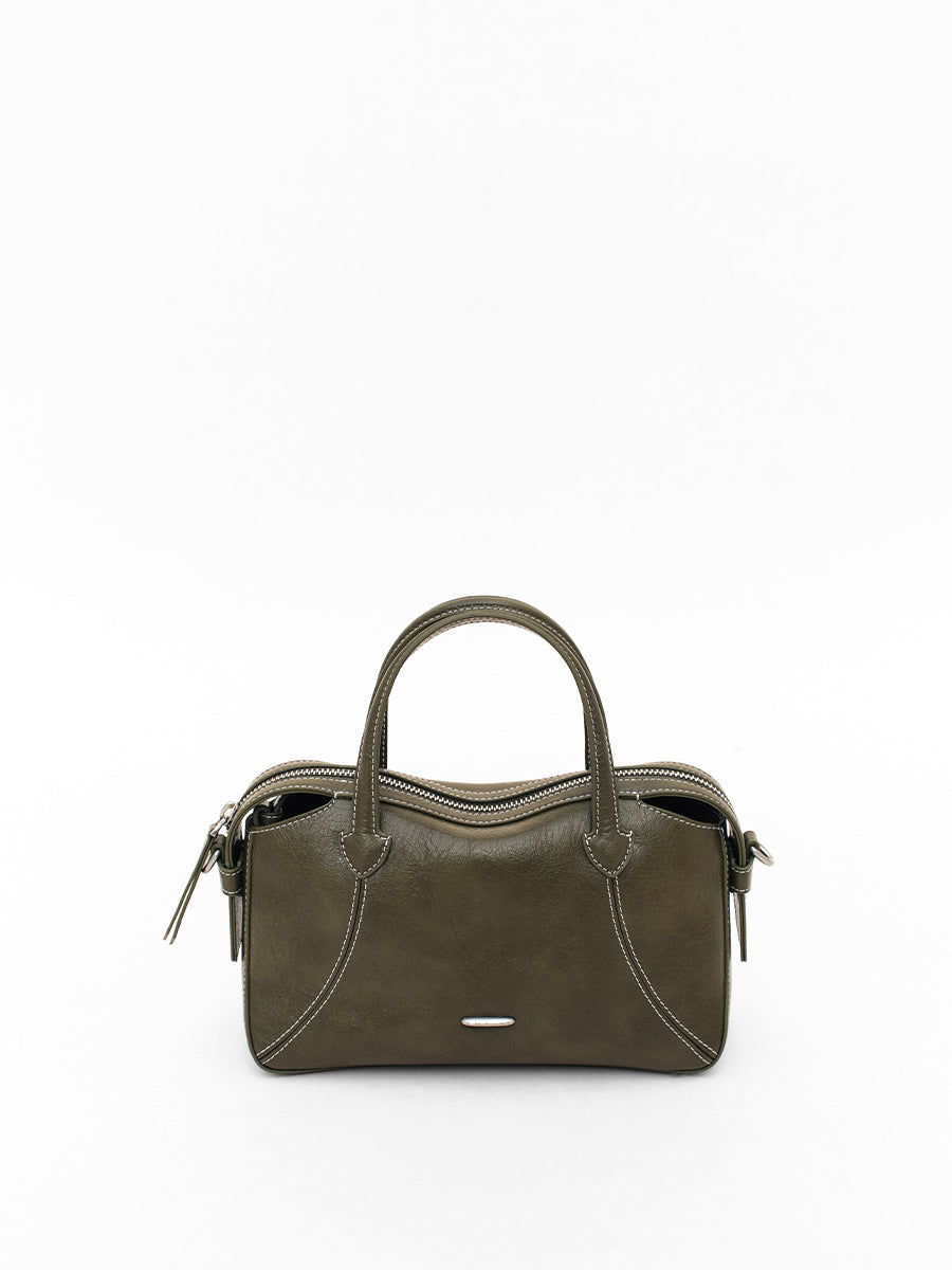 New Leather Boston Bag