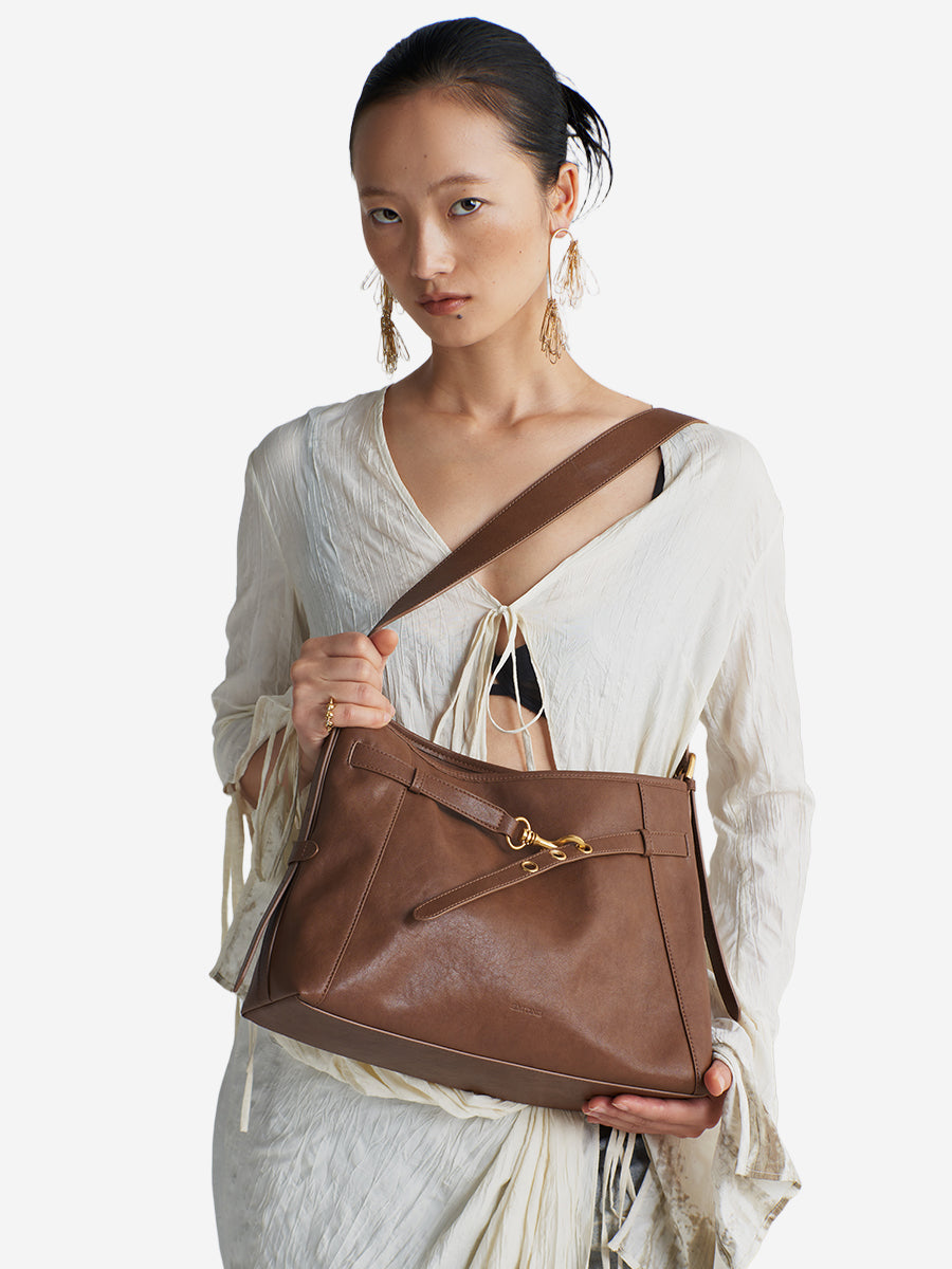 Long Time no See-Large Capacity Leather Tote Bag