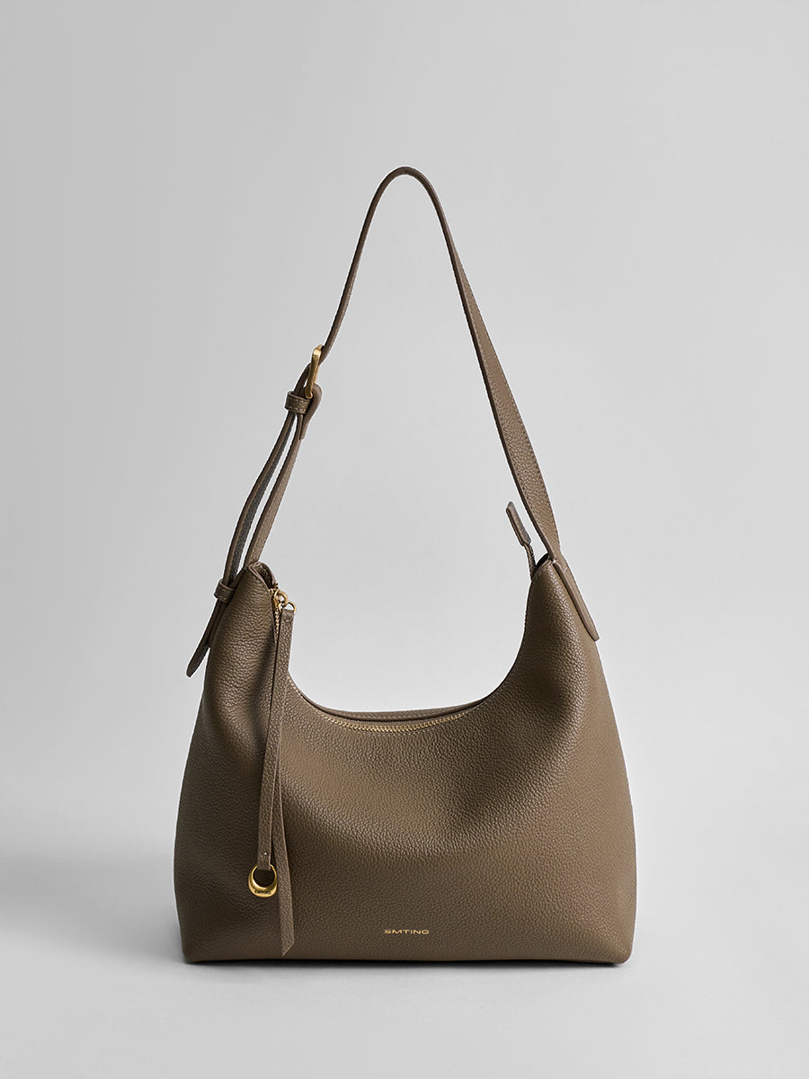 First-layer cowhide minimalist hobo bag