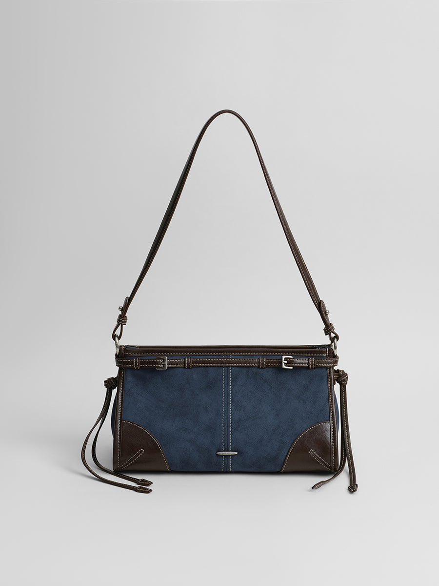 Leather Baguette Single-Shoulder Bag