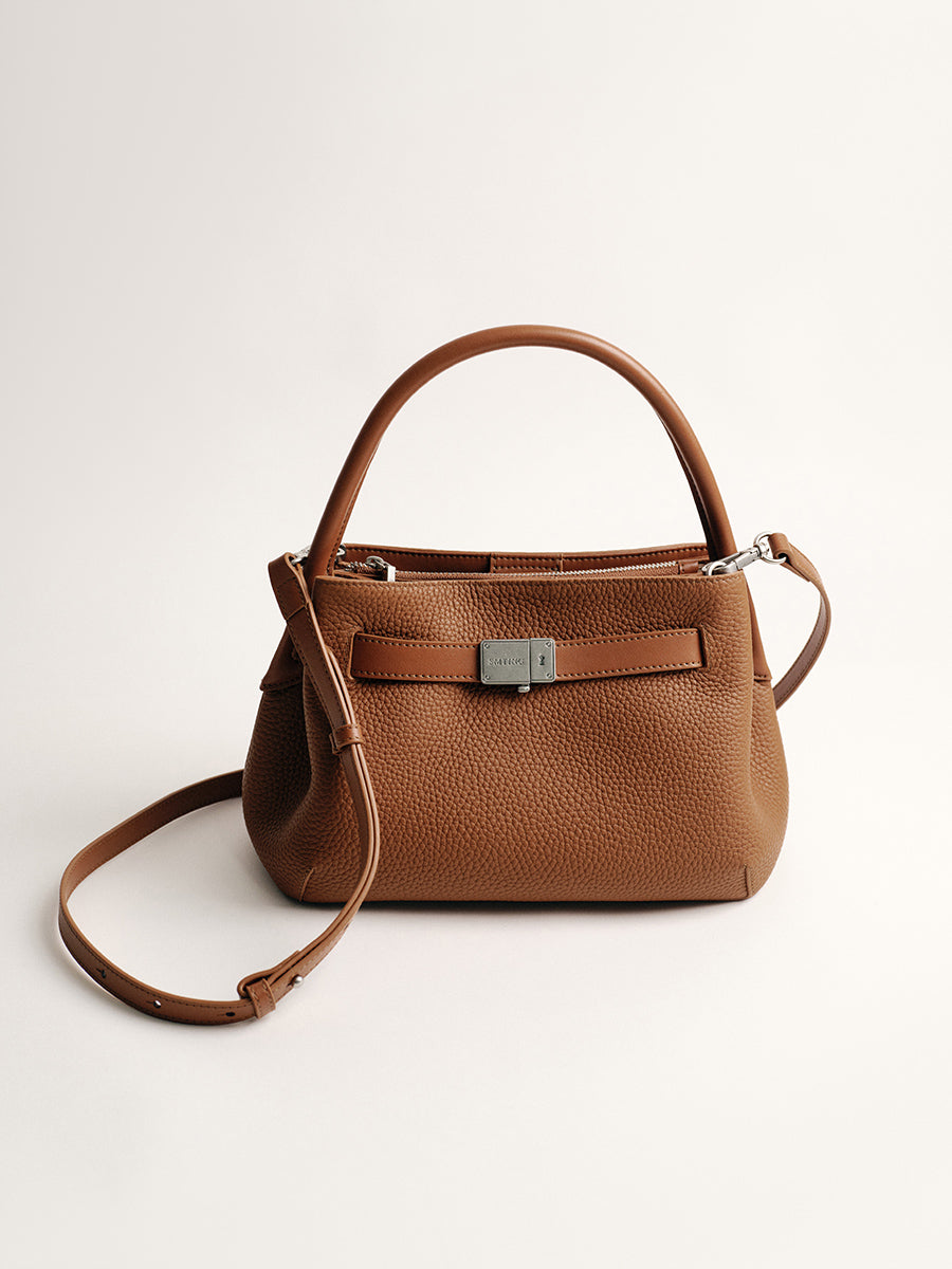 FIRST-LAYER COWHIDE BUCKET BAG