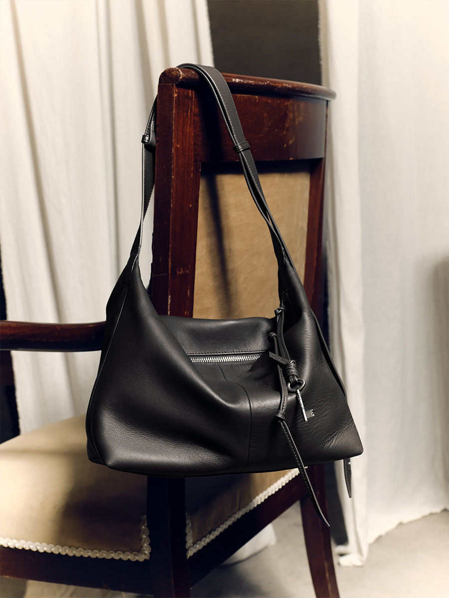 First-layer cowhide hobo bag