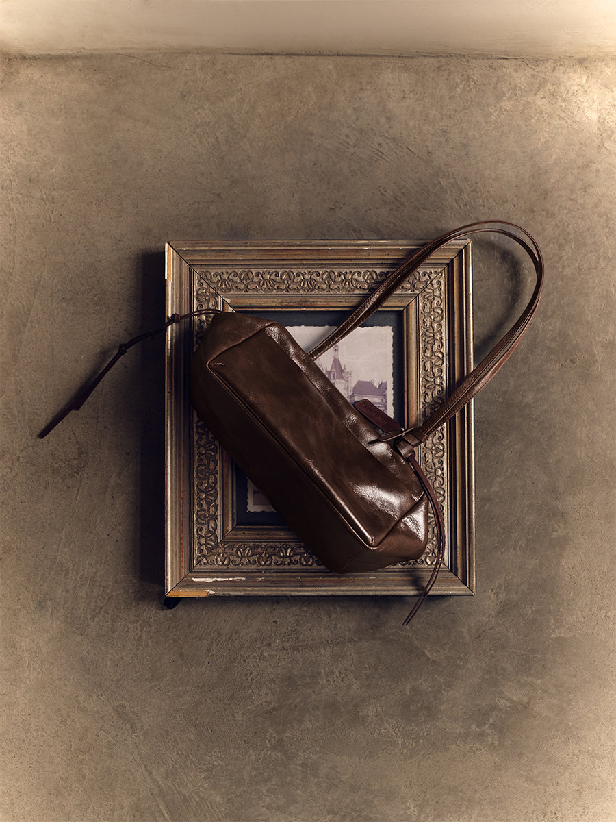 First-layer cowhide Boston bag